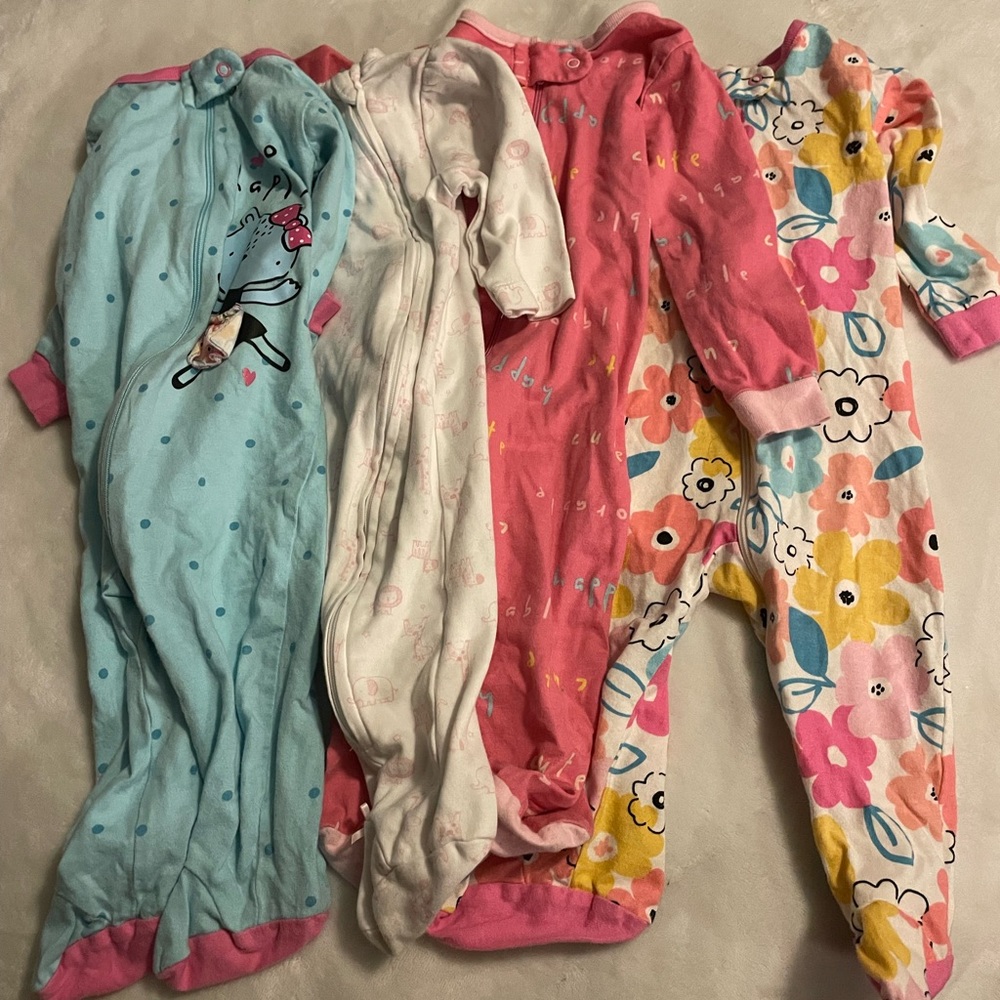 Baby girl sleepers 3-6M bundle